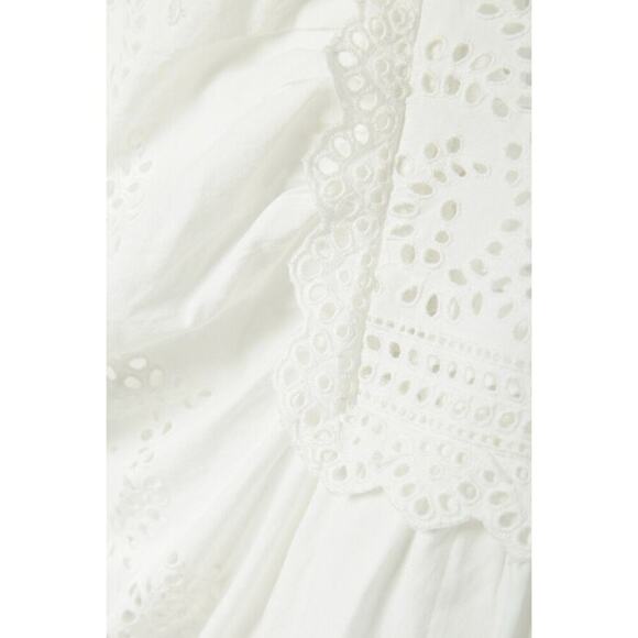 Ulla Johnson Yvonne Broderie Anglaise Cotton-poplin Blouse - White Sz 0 - Picture 4 of 10